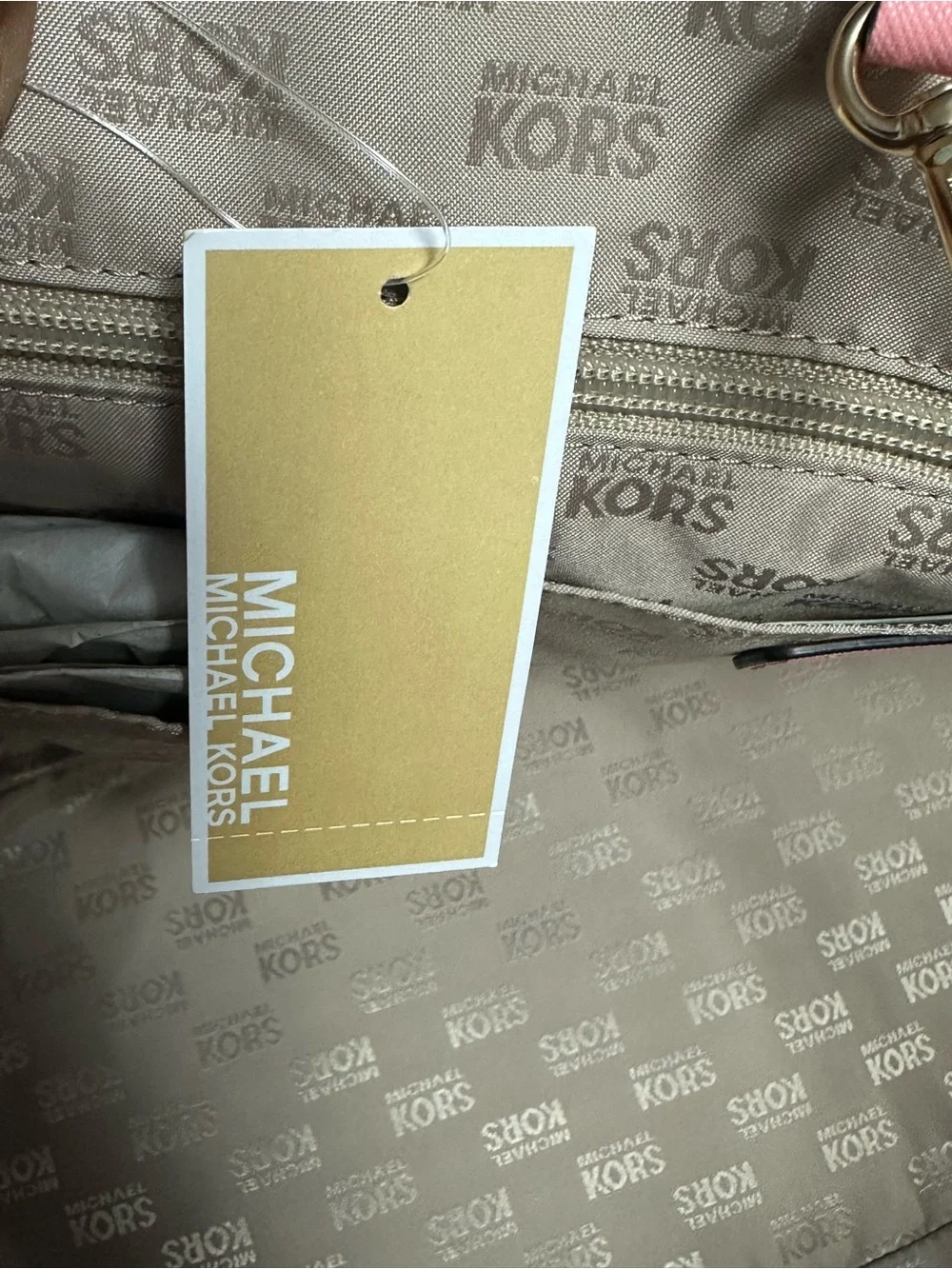 Michael Kors Hamilton Pink Floral Blossom East West Leather Satchel